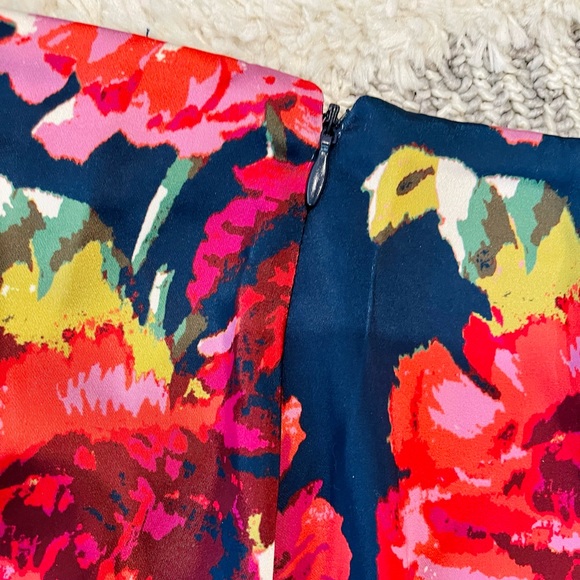 🆕 UO Floral Satin Mini Skirt With Lace Trim - Picture 6 of 7